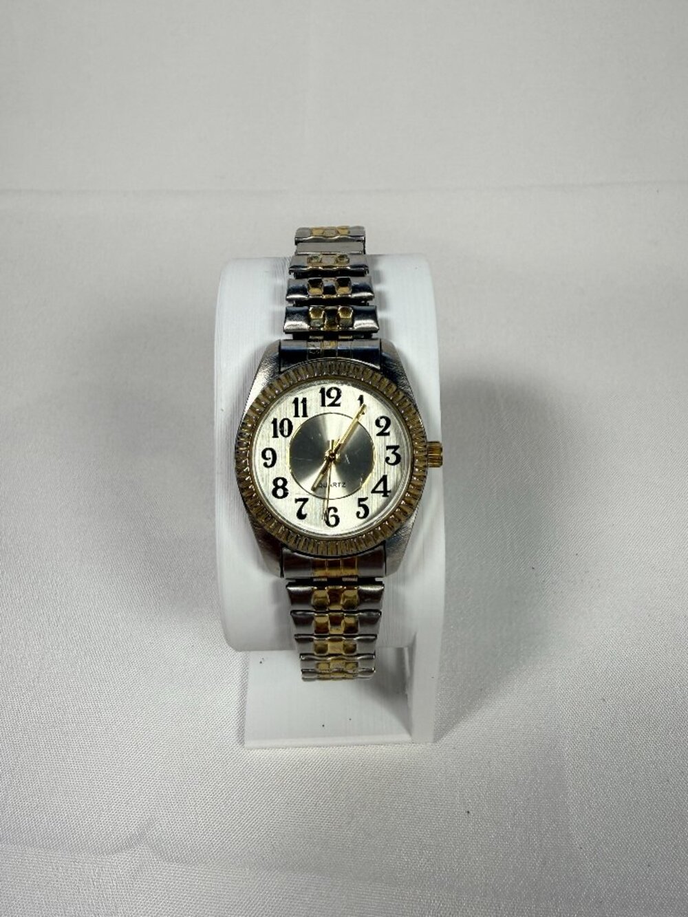 Vintage Time Teller Silver & Gold Stainless Steel Women’s Watch